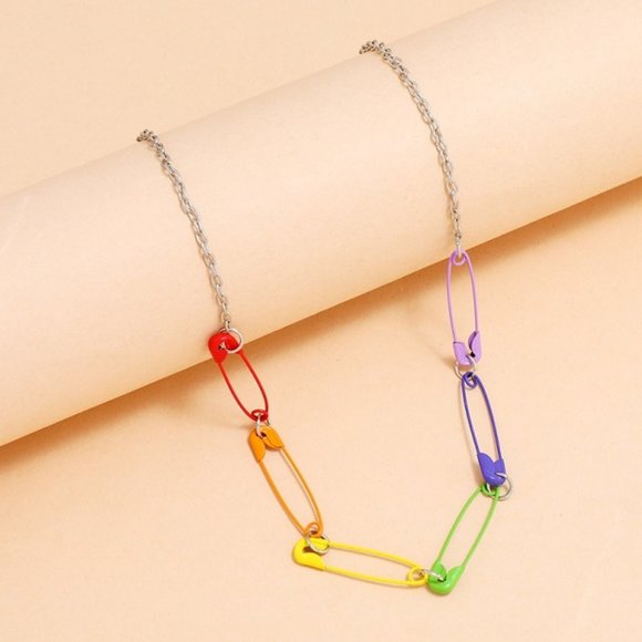Hot Amazing Mom New Rainbow Clip Choker Necklace - 2 pack - Picture 2 of 5